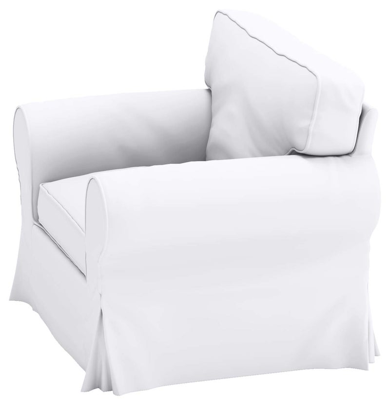 Custom Slipcover Replacement The Dense Cotton Ektorp Chair Cover Replacement is Custom Made Compatible for IKEA Ektorp Armchair Cover,One Seat Sofa Slipcover Replacement (White) - Image 4